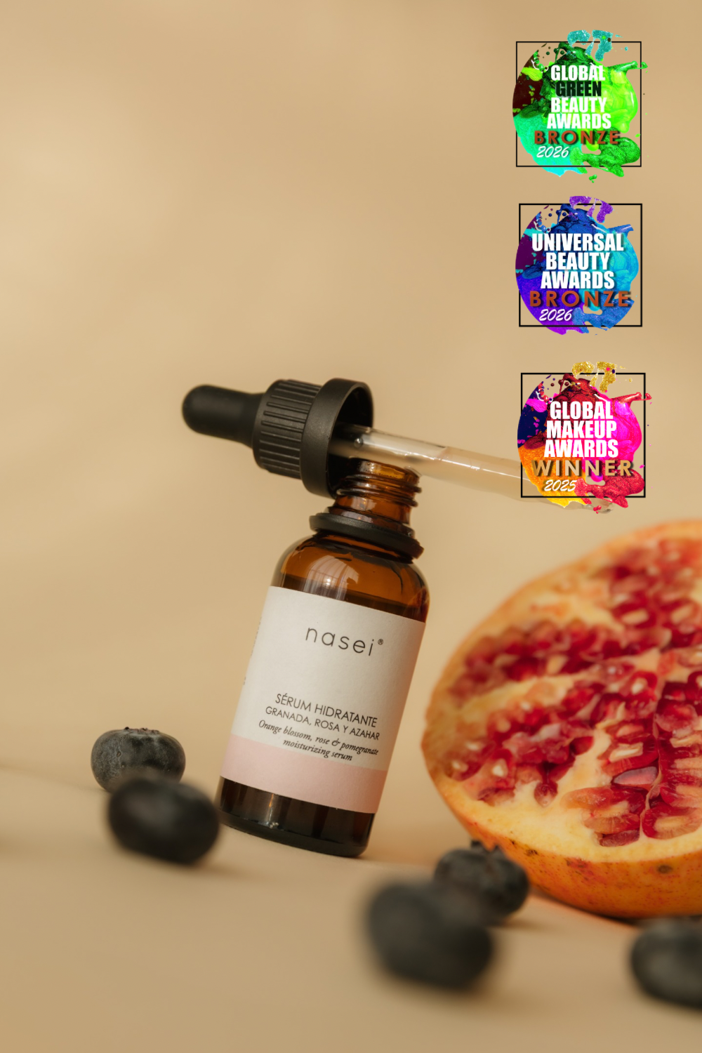 Sérum hidratante granada, rosa y azahar