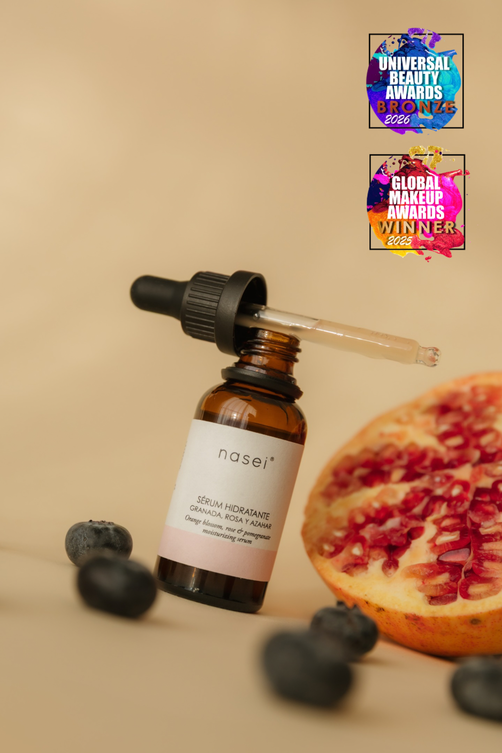 Sérum hidratante granada, rosa y azahar