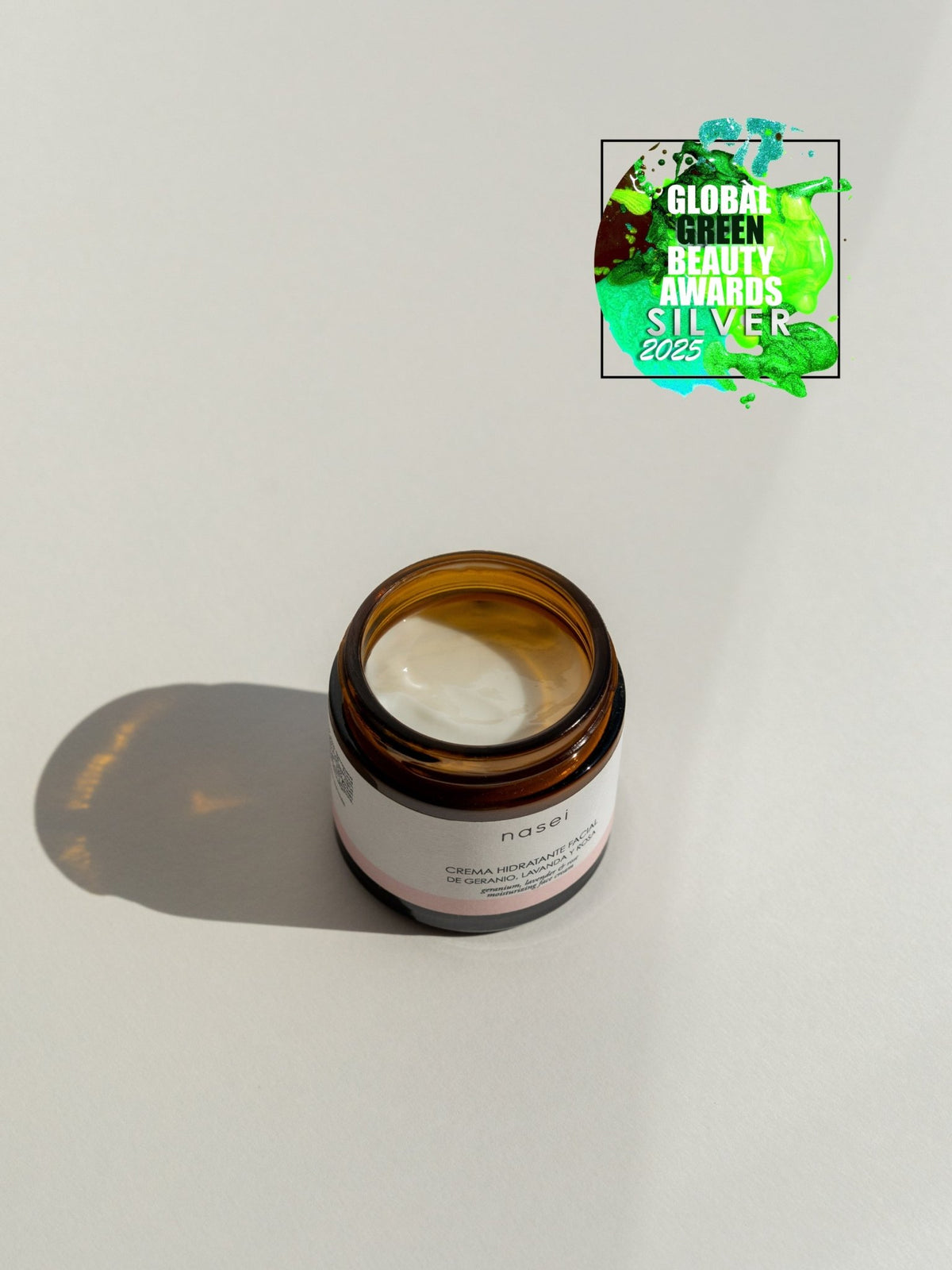 Crema facial hidratante de geranio, lavanda y rosa - Nasei