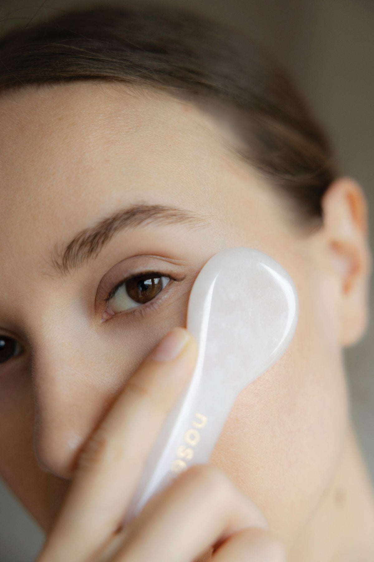 Espátula de cuarzo rosa