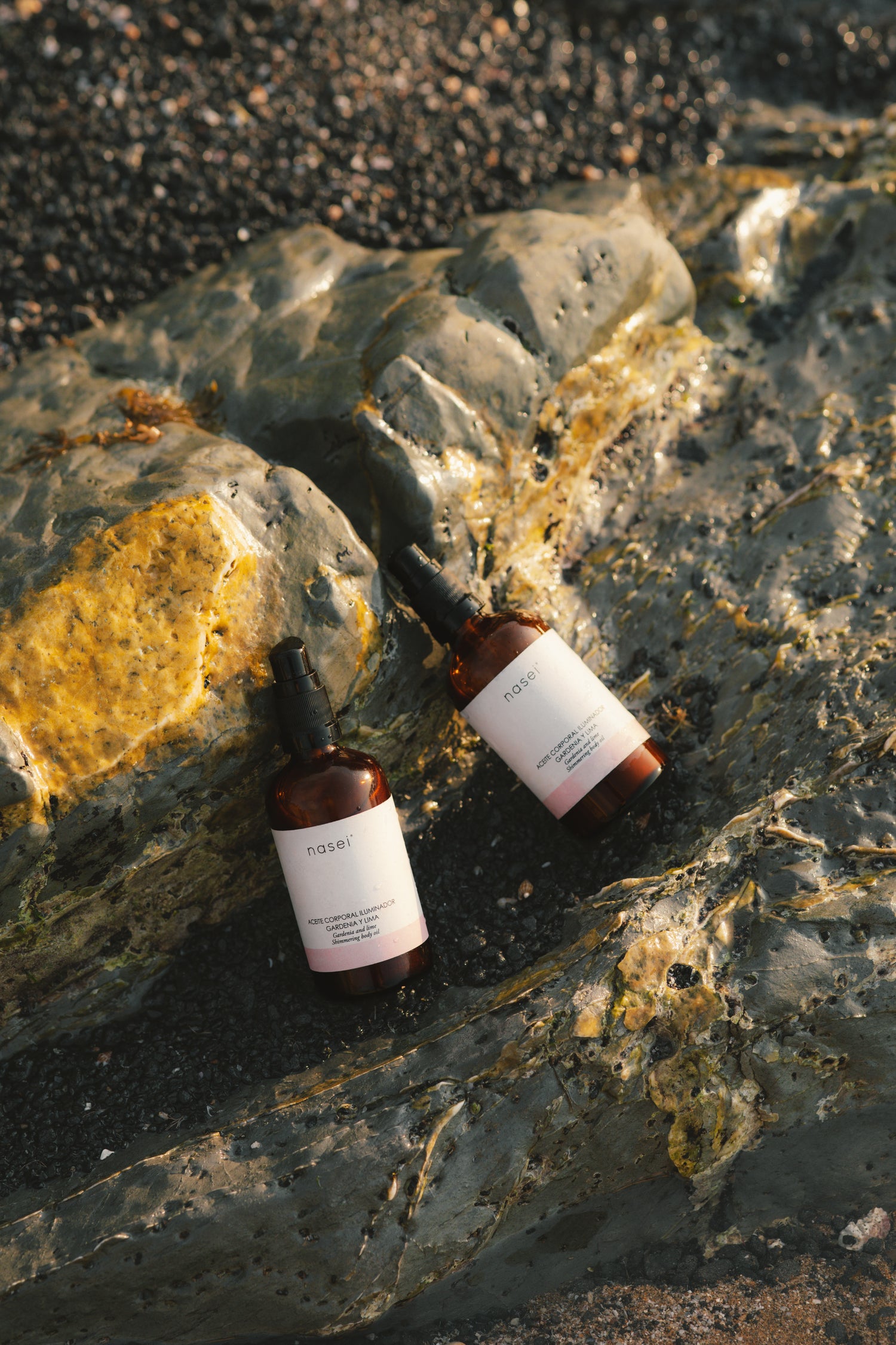 Aceite corporal iluminador gardenia y lima