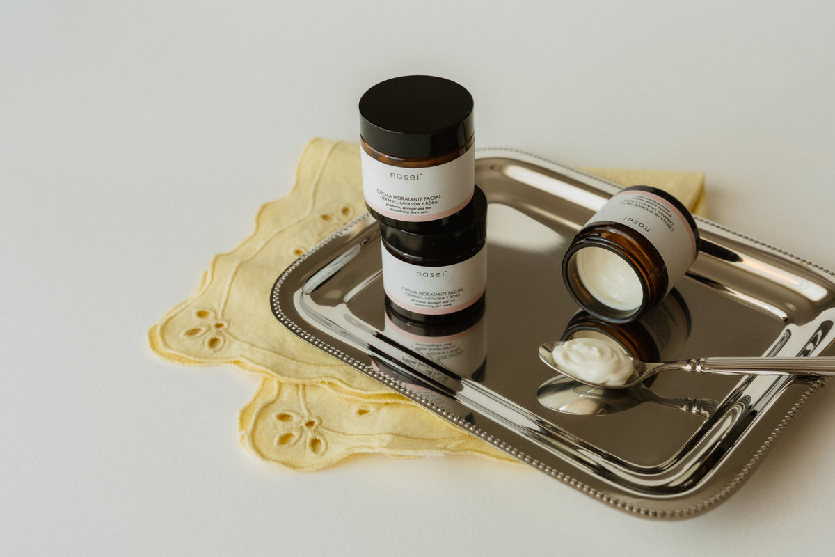 Crema facial hidratante geranio, lavanda y rosa