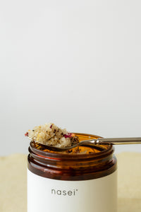 Relaxing bath salts with rose, calendula, and bergamot