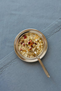 Relaxing bath salts with rose, calendula, and bergamot
