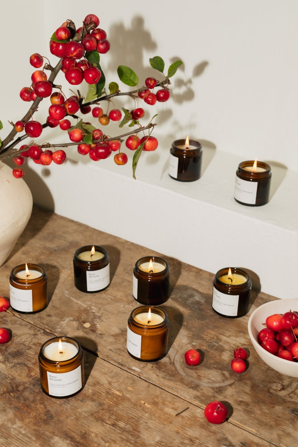 Vela vegetal Atardecer en la montaña - Nasei