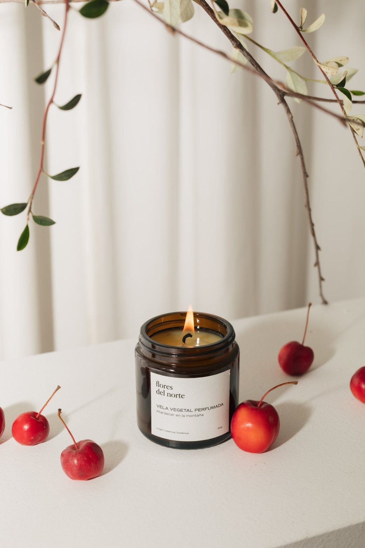 Vela vegetal Atardecer en la montaña - Nasei